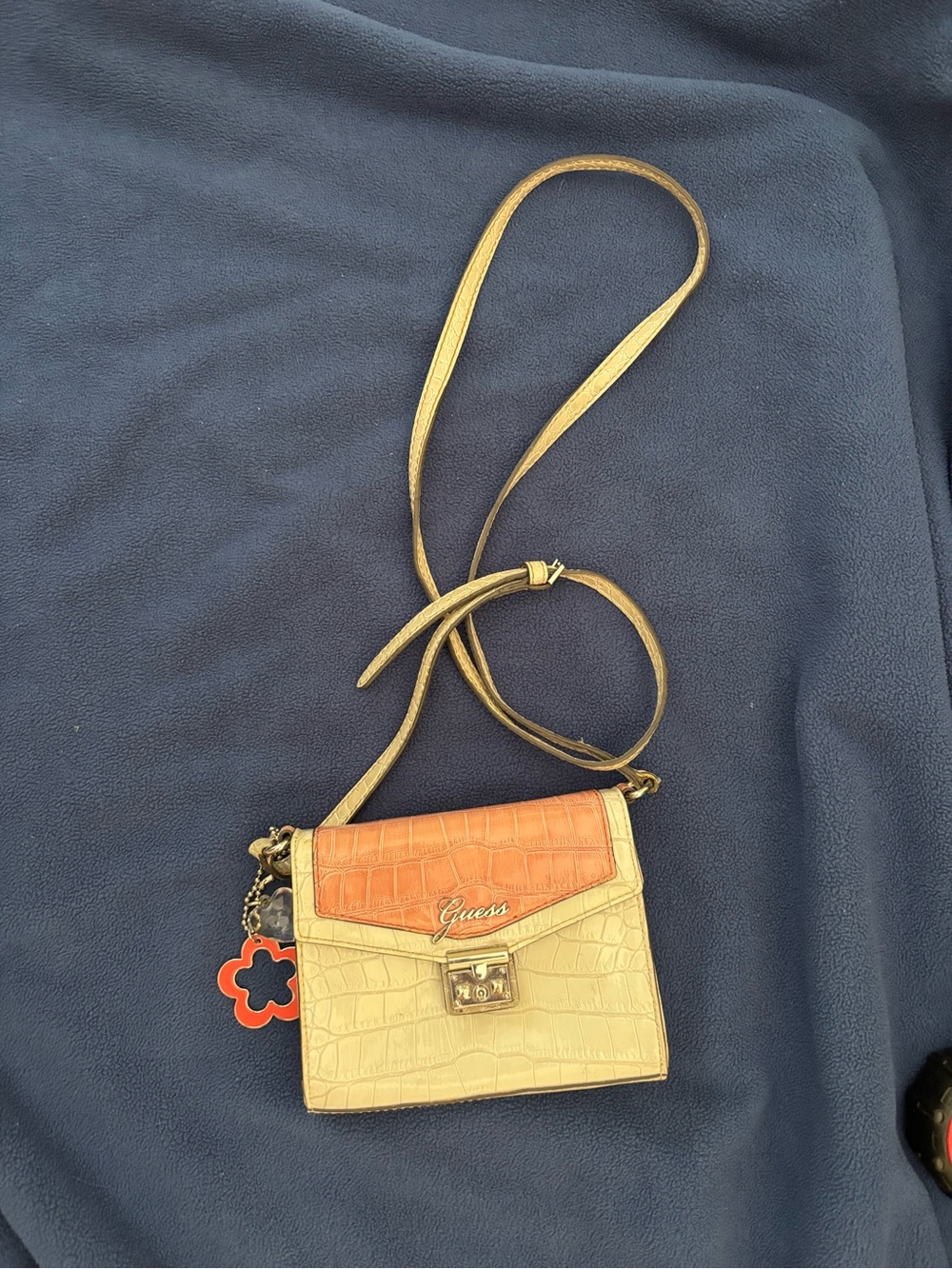 GUESS Kora Tri Toned Crocodile Embossed Crossbody